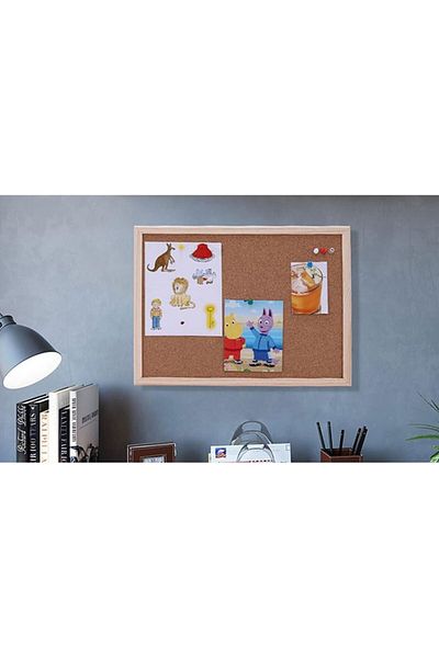 erorex Bulletin Board Rectangular Board Message Notice Linen Cork Memo Board For Office Home School