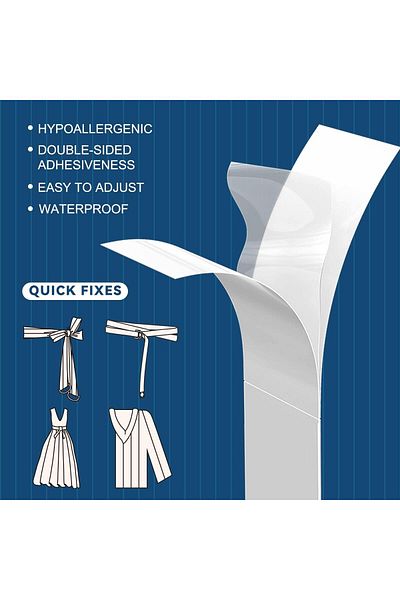 erorex Double Sided Tape For Clothes And Body Strong Adhesive Tape On Skin And Fabrics Clear Tape For All