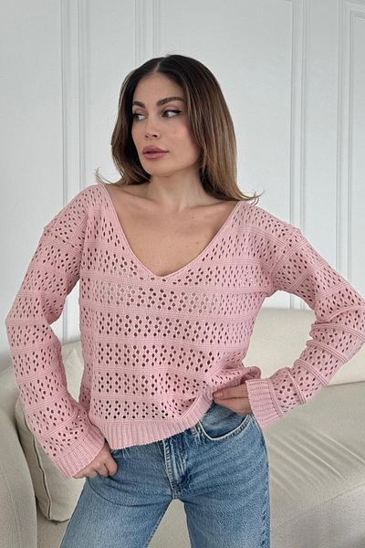bb butik basic Καλοκαιρινό Άπλικα Δίχτυ Triko A4566