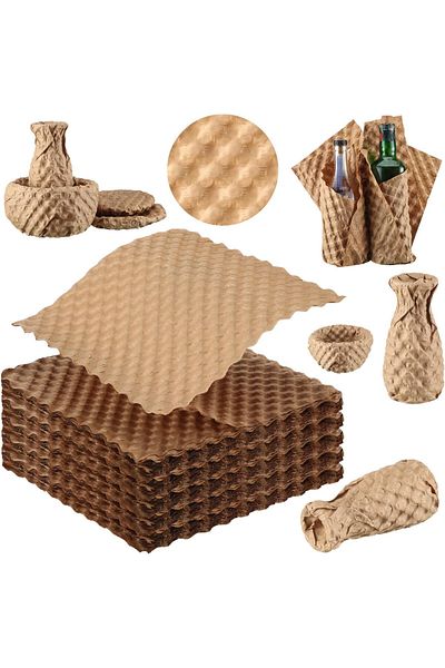 erorex Bubble Paper Protective Wrap 100 Sheets 11.8 X 11.8 Inch Paper Sustainable Alternative To Plastic
