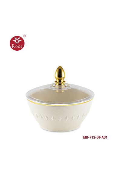 Rose 712 Date Bowl with Rose Lid (6.5*12) cm