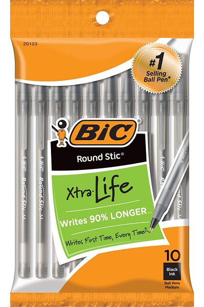 erorex Round Stick Ball Pen Pack Of 10 Black