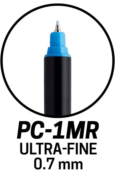 erorex أقلام تلوين دائمة من Pc 1Mr، ذات أساس مائي، برأس رفيع للغاية، مناسبة للفنون والحرف اليدوية. متعددة الاستخدامات.