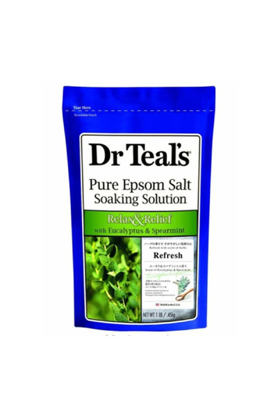 Dr Teals ملح استحمام برائحة الأوكالبتوس والنعناع 450 جرام