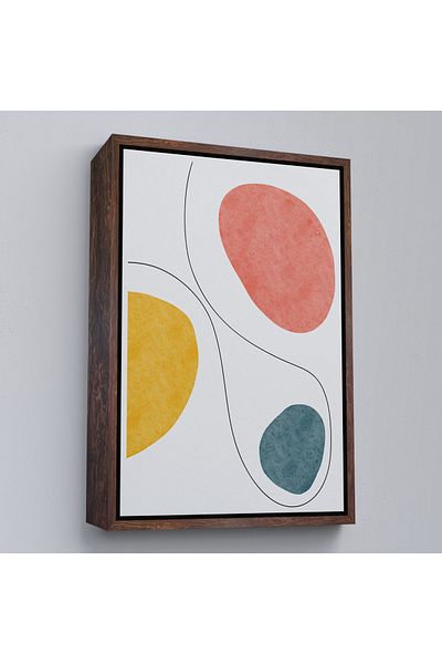 Harita Sepeti Pictură abstractă circulară cu cadru alb
