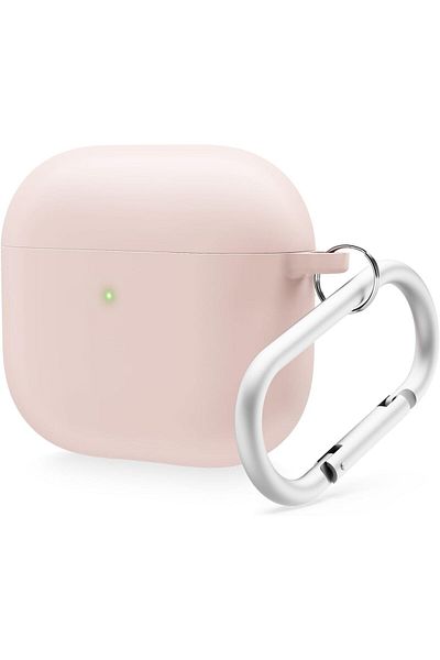 erorex حافظة تعليق مزدوجة لسماعات Airpods Pro، الجزء العلوي أبيض كلاسيكي، الجزء السفلي خوخي، أخضر فاتح