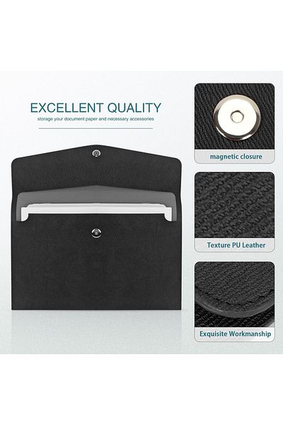 erorex Pu Leather A4 File Folders Waterproof Portfolio Binder With Magnetic Snap Closure A4 Filing