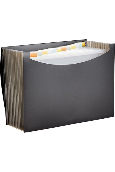 erorex Expanding Organizer File Folder Letter Size Black 1 Pack