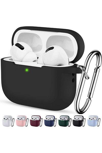 erorex Airpods 3 Case With Keychain Genuine Leather Protective Shockproof Scratch Resistant Soft Silicone