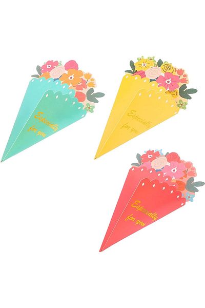 erorex Birthday Cards Assortment All Occasion Greeting Card Bulk Handmade Flower Invitation Card For Kids