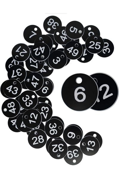 erorex Plastic Id Number Tags Engraved Tags Key Tags Without Key Rings For Locker Dorm Hotel Bar