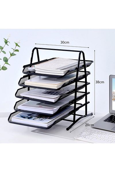 erorex Desk Organizers And Accessories 5 Tier Mesh Tray Paper Letter Tray Organizer Desktop Organizer For