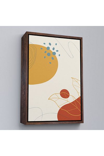 Harita Sepeti Pictură abstractă nordică cu cadru alb