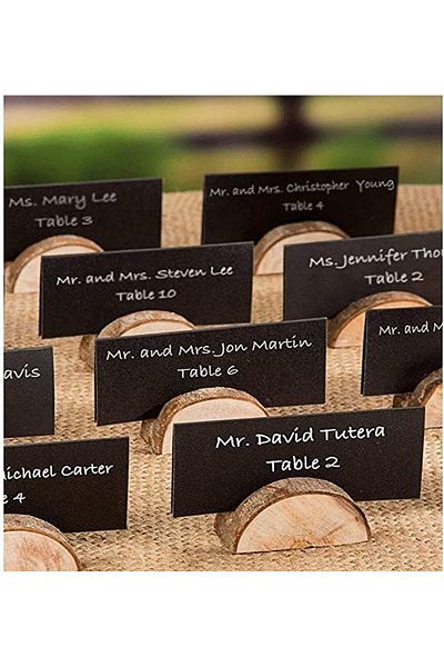 erorex Wooden Pile Card Holders Photo Display Stand Business Card Desktop Note Stand Wooden Card Holder