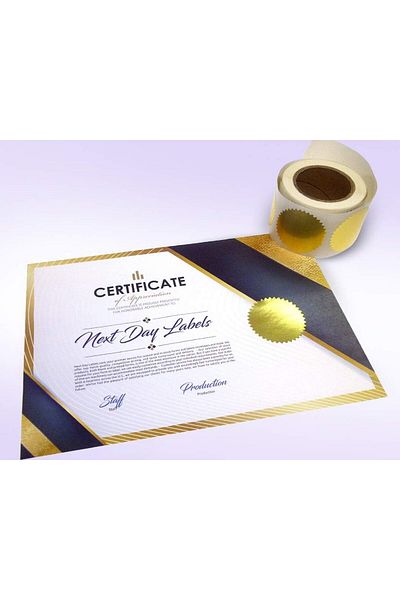 erorex 2 Inch Round Gold Metallic Seals With Serrated Edge For Package Envelope Certificate Wafer From 250