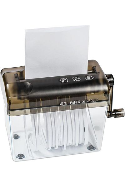 erorex Manual Paper Shredder Office Portable Hand Paper Cutter Mini Hand Crank Cross Cut Shredder For