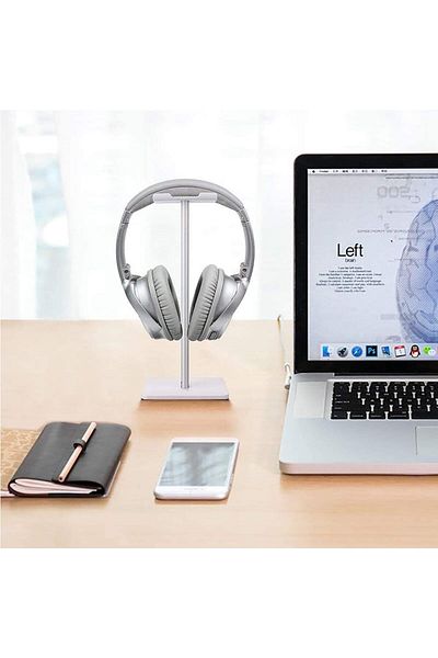 erorex Multifunctional Headphone Holder Wall Mounted Headphone Holder Headset Hook Dual Hook Design