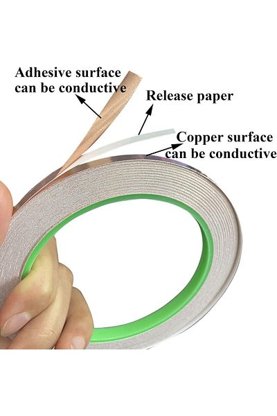erorex 3Pcs Copper Foil Tape Double Sided Conductive Copper Tape With Adhesive For Emi Shielding Stained