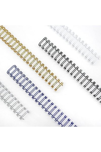 erorex Wire Binding Ring 12.7 Mm 3:1 Pitch Double Loop Wire Mixed Color 34 Holes 100Pcs Box