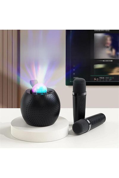 erorex مكبر صوت لاسلكي بتقنية البلوتوث، حامل للهاتف المحمول، مكبر صوت محمول بتقنية البلوتوث، كاريوكي