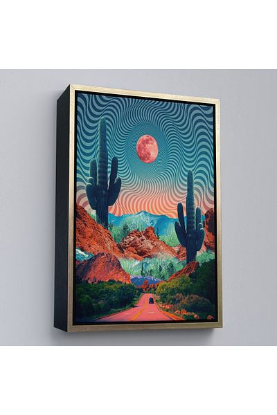 Harita Sepeti Pictură murală America Kolarado Road Scenery cu cadru auriu