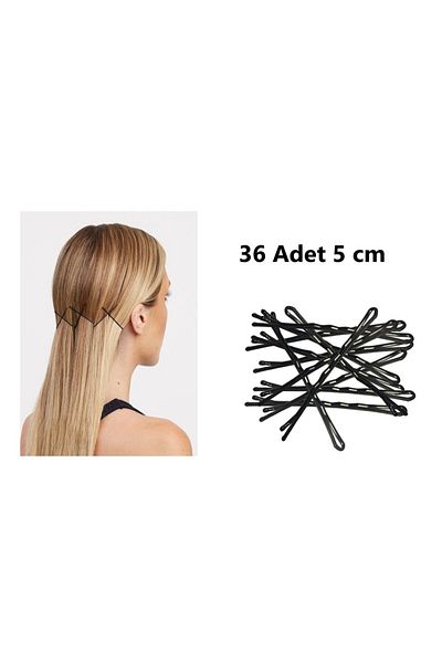 optana 36 Pieces 1St Quality Metal Wire Buckle Hair Clip Black Wire Buckle
