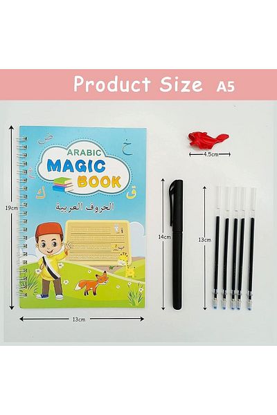 erorex Handwriting Book Magic Calligraphy Practice Book For Kids Reusable Tracing Practice Kit.Includes