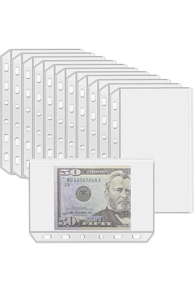 erorex 15 Pcs A7 Mini Binder Pockets With No Zippers Page Protectors Top Loading Paper Protector For 6