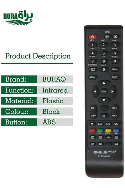 erorex جهاز تحكم عن بعد عالمي لتلفزيون JVC Pro LED Lcd الذكي باللون الأسود