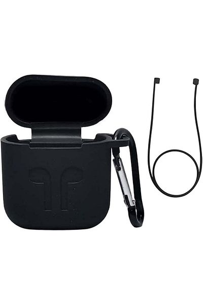 erorex Airpods Case With Strap Protective Silicone Cover With Carabiner For Airpods