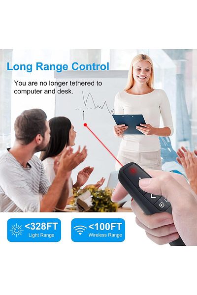 erorex Presentation Clickers For Powerpoint Clicker For Laptop Presentations Remote Usb Wireless Presenter