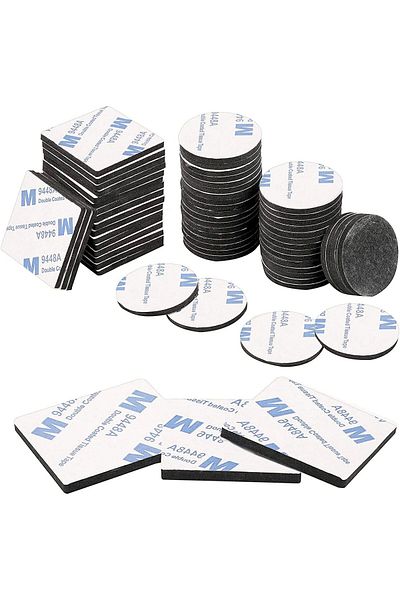 erorex 60 Pcs Double Sided Sticky Pads Strong Sticky Double Sided Adhesive Foam Pads Double Sided Stickers
