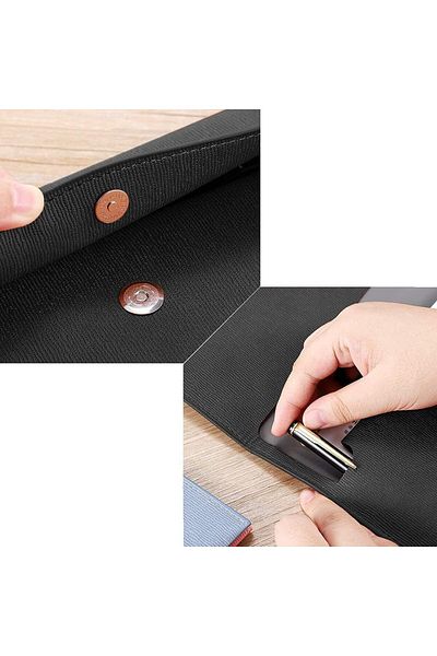 erorex Pu Leather A4 File Folder Document Holder Waterproof Portfolio Envelope Folder Case With Snap