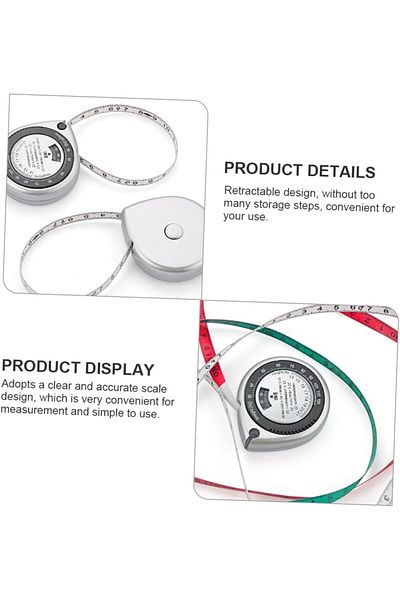 erorex Bmi Tape Measure 60 Inch 150Cm Automatic Telescopic Tape Measure Body Measure Tape Waist Measuring