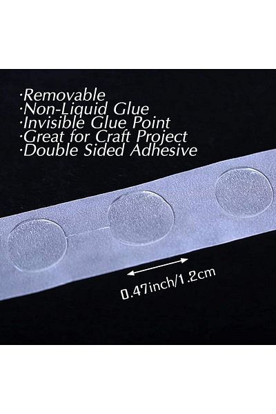 erorex 1000 Pieces Clear Glue Points Dots Double Sided Adhesive Removable For Balloons Craft Sticky