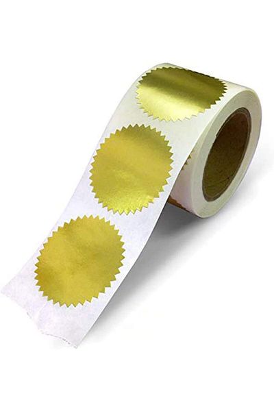 erorex 2 Inch Round Gold Metallic Seals With Serrated Edge For Package Envelope Certificate Wafer From 250