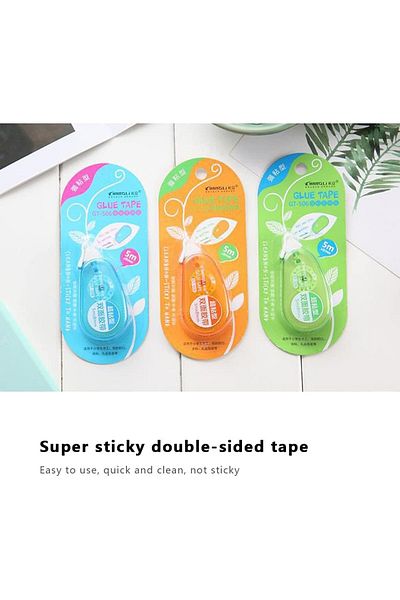 erorex Double Sided Adhesive Scrapbook Runner Tape Roller Random Color Permanent Adhesive Dots Roller