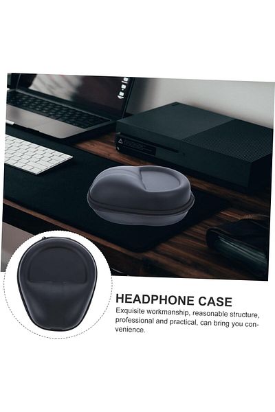 erorex Compatible Smart Case For Airpods Max Sleep Mode Support Hard Organizer Portable Travel Cover Black