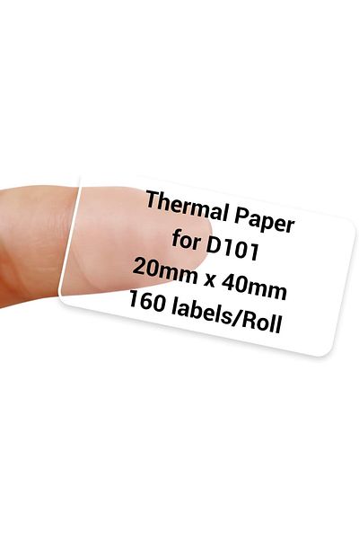 erorex D101 Labels 0.79 Inch X 1.57 Inch 20X40Mm Thermal Sticker Label Waterproof Oil Proof And Tear Proof