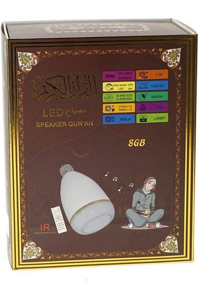 erorex مكبر صوت للتحكم عن بعد ومكبر صوت محمول للقرآن الكريم ومشغل MP3 بسعة 8 جيجابايت وTF FM ومترجم القرآن الكريم USB
