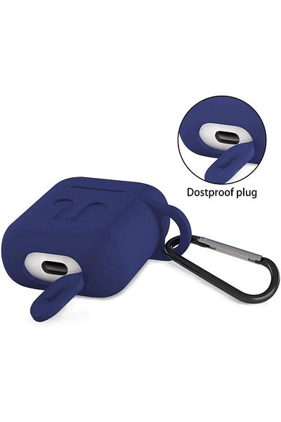 erorex For Airpods Case Protective Soft Silicone Charging Cover Pouch Case Skin Sleeve Black