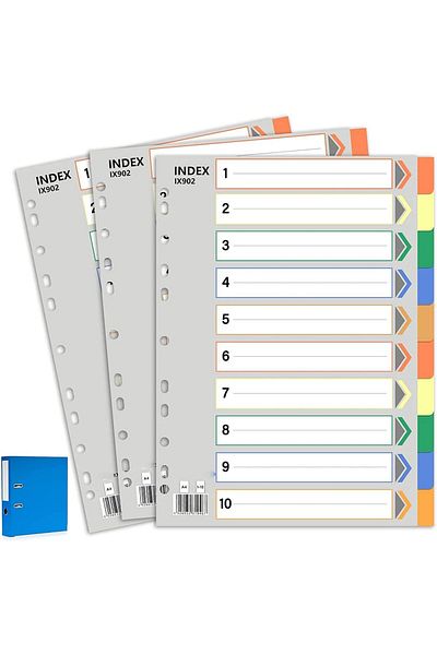 erorex 3 Pack File Dividers Binder Dividers With Tabs A4 Size 10 Tab Dividers For 3 Ring Binder 11 Pre