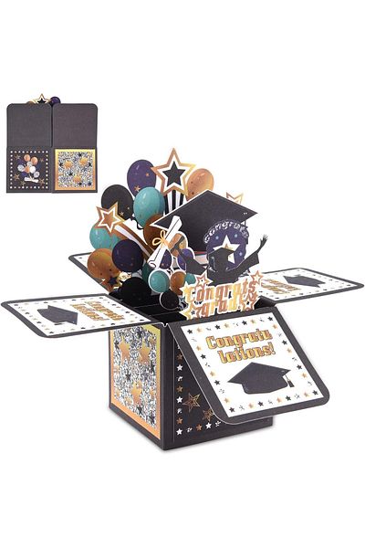 erorex Graduation Pop Up Card Handmade 3D Greeting Card With Envelope For College University High School