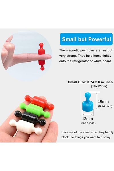 erorex 20 Pcs Magnetic Push Pins Little Refrigerator Magnets Strong Fridge Magnets Whiteboard Magnets Map