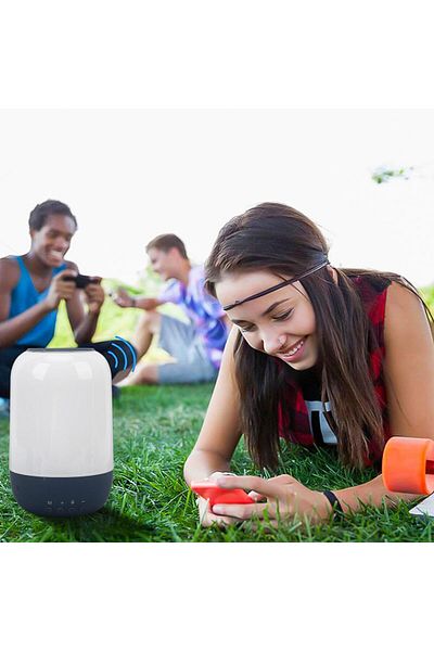 erorex مكبر صوت صغير بتقنية البلوتوث، صوت ستيريو عالي الدقة 360 درجة، جهير قوي، ميكروفون مدمج، مكالمات بدون استخدام اليدين، محمول، أسود