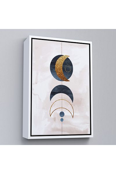 Harita Sepeti Pictură abstractă în acuarelă circulară cu cadru alb