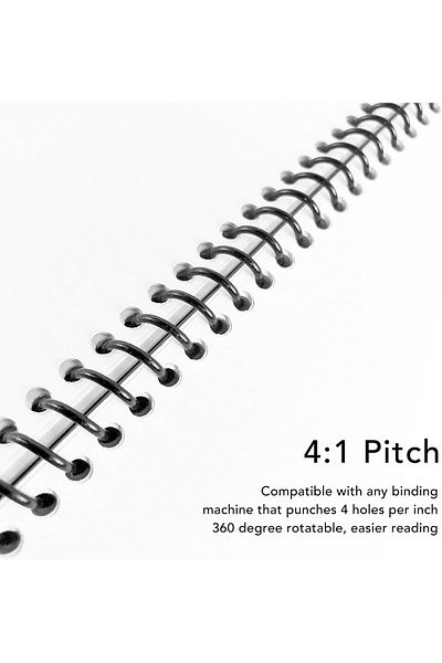 erorex 18 Pcs Spiral Binding Coils 4:1 Pitch Plastic Binding Coils Kit 38Mm Diameter 48 Loop 310 Sheet