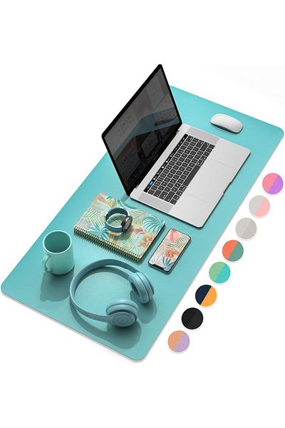 erorex Multifunctional Office Desk Pad Ultra Thin Waterproof Pu Leather Mouse Pad Dual Use Desk Writing