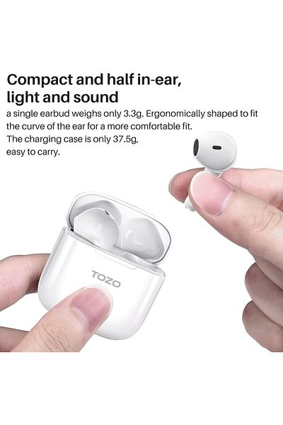 erorex T18 Bluetooth 5.3 True Wireless Stereo Earbuds Ipx8 Waterproof In Ear Headset Call Noise Reduction