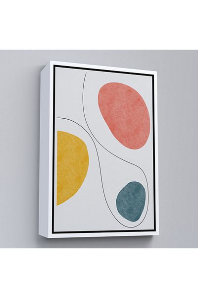 Harita Sepeti Pictură abstractă circulară cu cadru alb